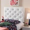 Baxton Studio Viviana White Upholstered Button-Tufted Twin Size Headboard 125-6973 - alternate 2